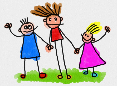 three animated children 